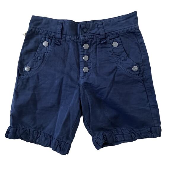 Diesel Boyfriend Snap Button Linen Blended Blue Bermuda Shorts Size 24 NWT $159 - Picture 1 of 6